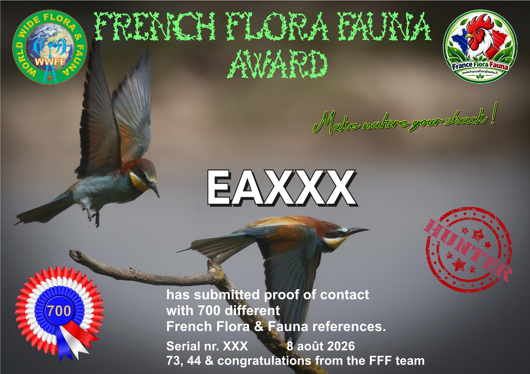 Diplôme France Flora Fauna